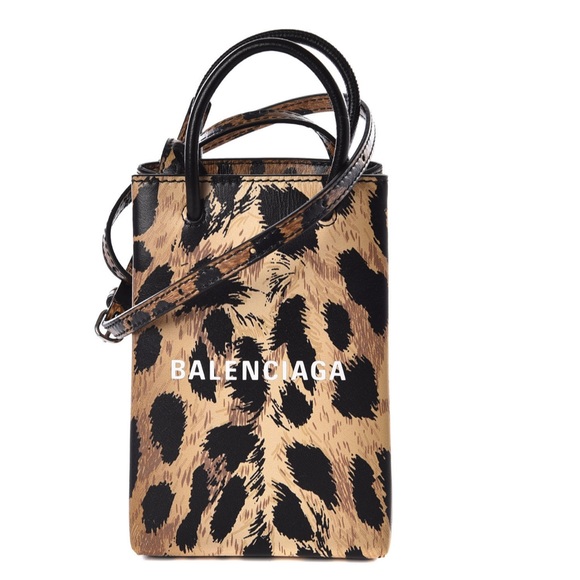balenciaga leopard bag